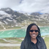 Standing in front of The Swiss Alps