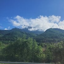 A photo of the Alps from a weekend trip to Switzerland