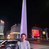 In front of the Obelisco