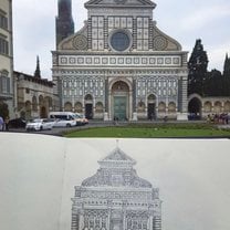 a sketch of Santa Maria Novella