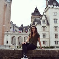 In front of the castle in downtown Pau!
