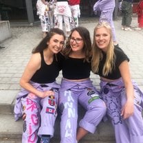 Swedish overalls, a sign of being in a student organization. Commonly worn for university events and to the student pub!