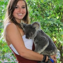 Holding a koala at the Currumbin Wildlife Sanctuary!