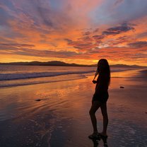 Sunset picture on Puntarenas Beach, Costa Rica