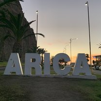 Arica sign in the center