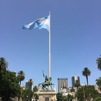 Argentina flag in the main square of Buenos Aires