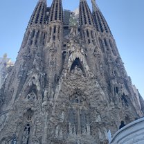 The front of the Sagrada Familia. 