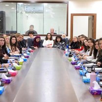 Students met head of the women and family committee at the Jordanian Parliament