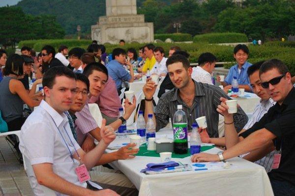 Some TaLK interns at the opening dinner