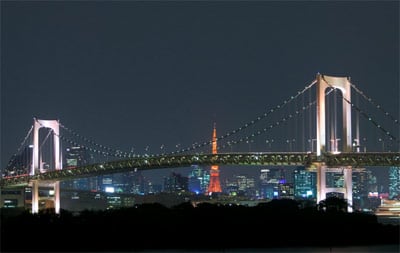 Rainbow Bridge in Tokyo, Japan