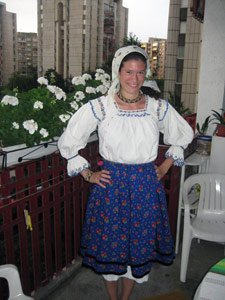 Alyssa all dressed up in Romania!