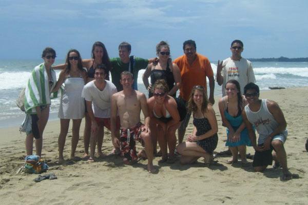 Estevan with some friends in Costa Rica