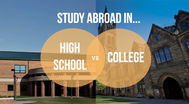 Comparison essay high school vs college