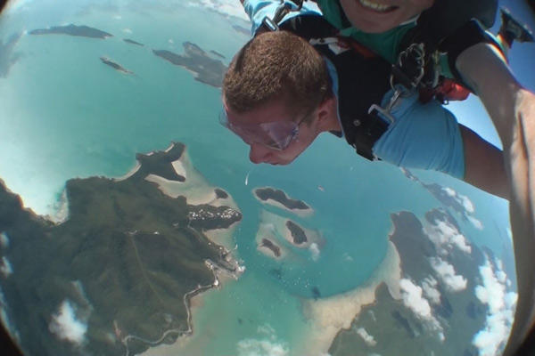 Tad skydiving over Australia!
