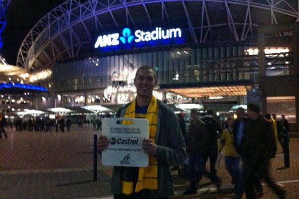 Tad at the ANZ Stadium during his NBL internship