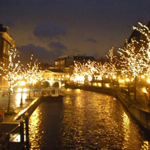 Night shot of Leiden