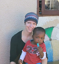 Terri volunteering in South Africa