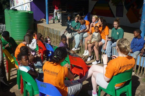 Danielle volunteering in South Africa