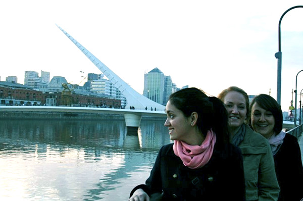 Erin with friends in Buenos Aires