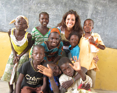 Assumpta volunteered with kids in Ghana