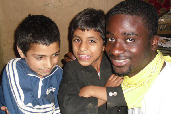 Kofi volunteered in India with GLA