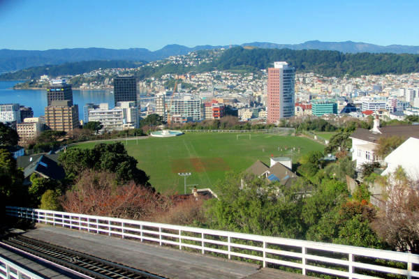 A view of Wellington from a cable car