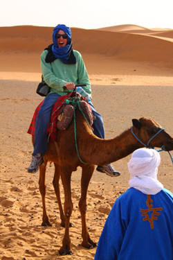 Sean Riding a Camel