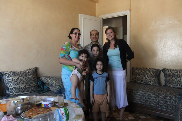 Caroline with her host family