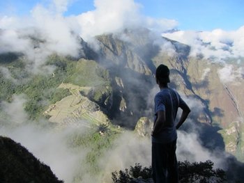 The stunning view of Machu Picchu from nearby Huayna Picchu