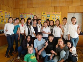 Sara volunteered at a local high school in Ulaanbaatar, Mongolia