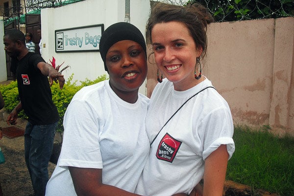 Leah volunteering in Ghana with Global Nomadic