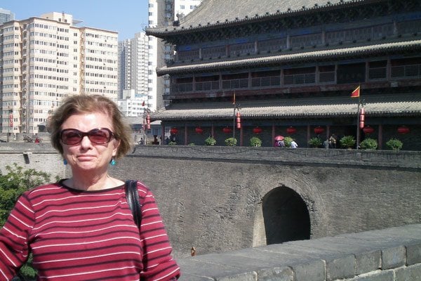 Teri visiting the Old Xian City Gates