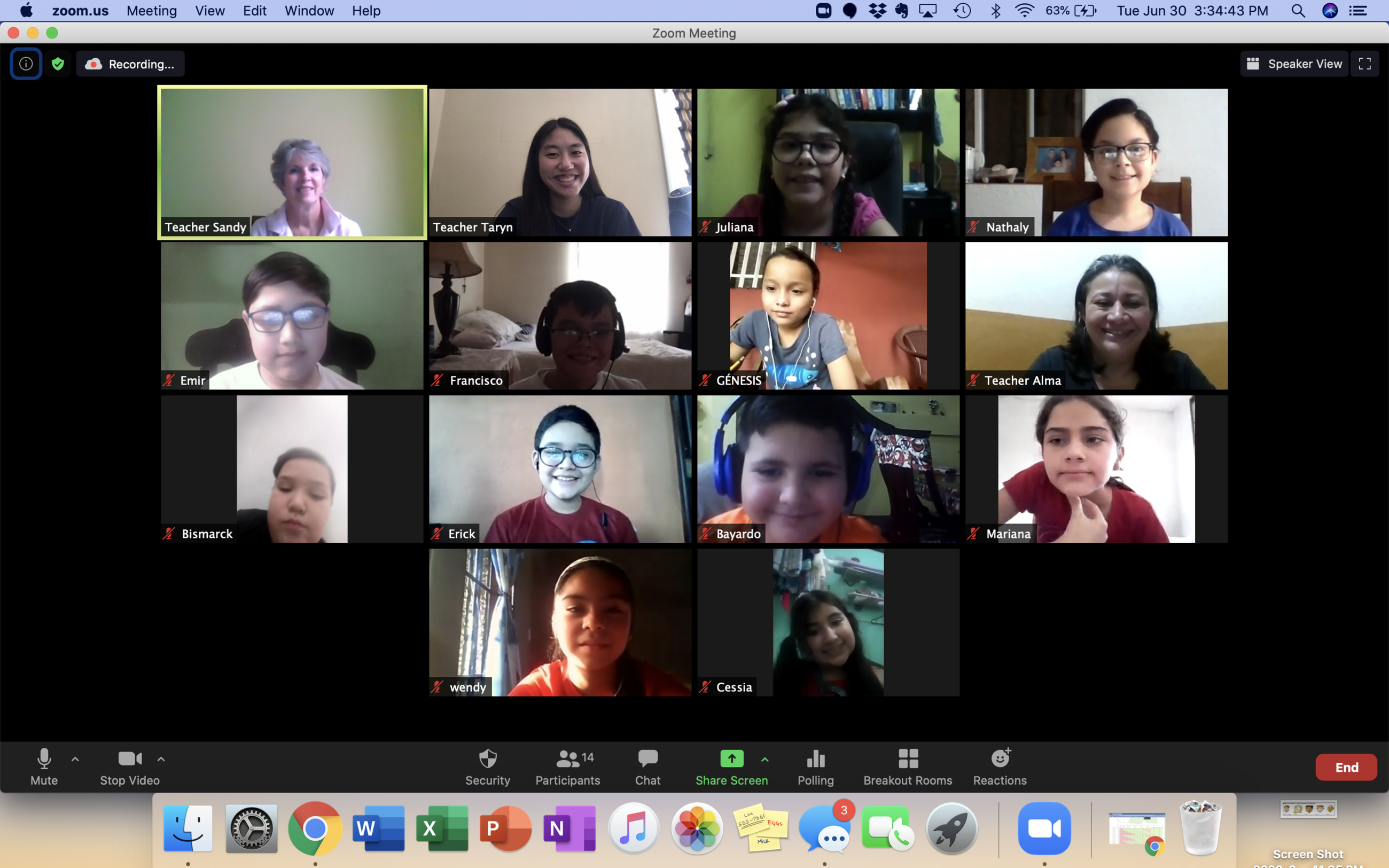 My students and I during the Virtual Summer Program