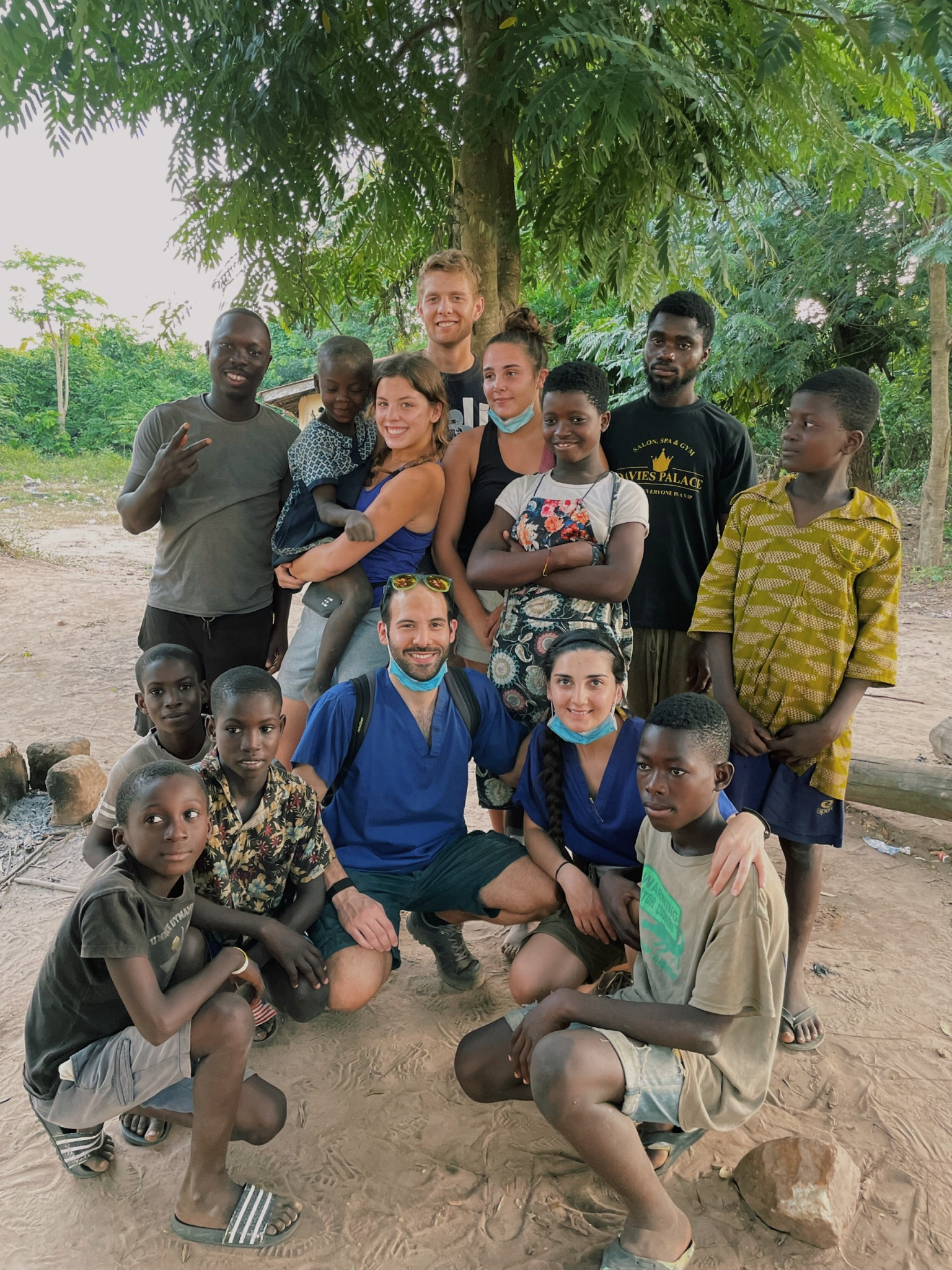 After taking care of two wounds in a village, we took a picture with those we helped. 