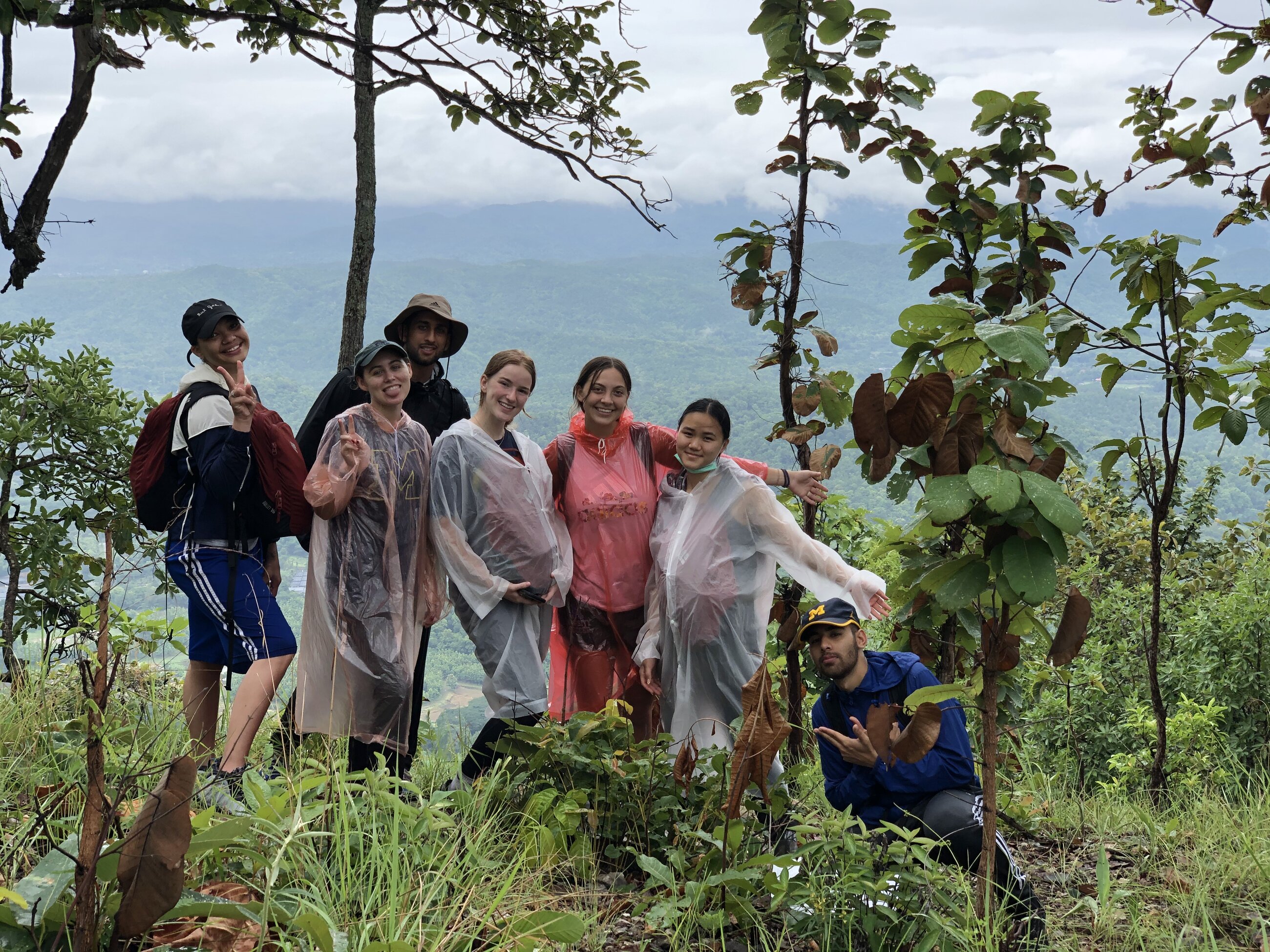 A little rain didn't stop our trek up the mountain!