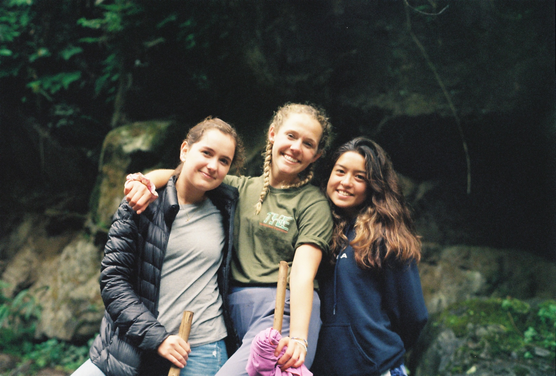 hiking to a waterfall