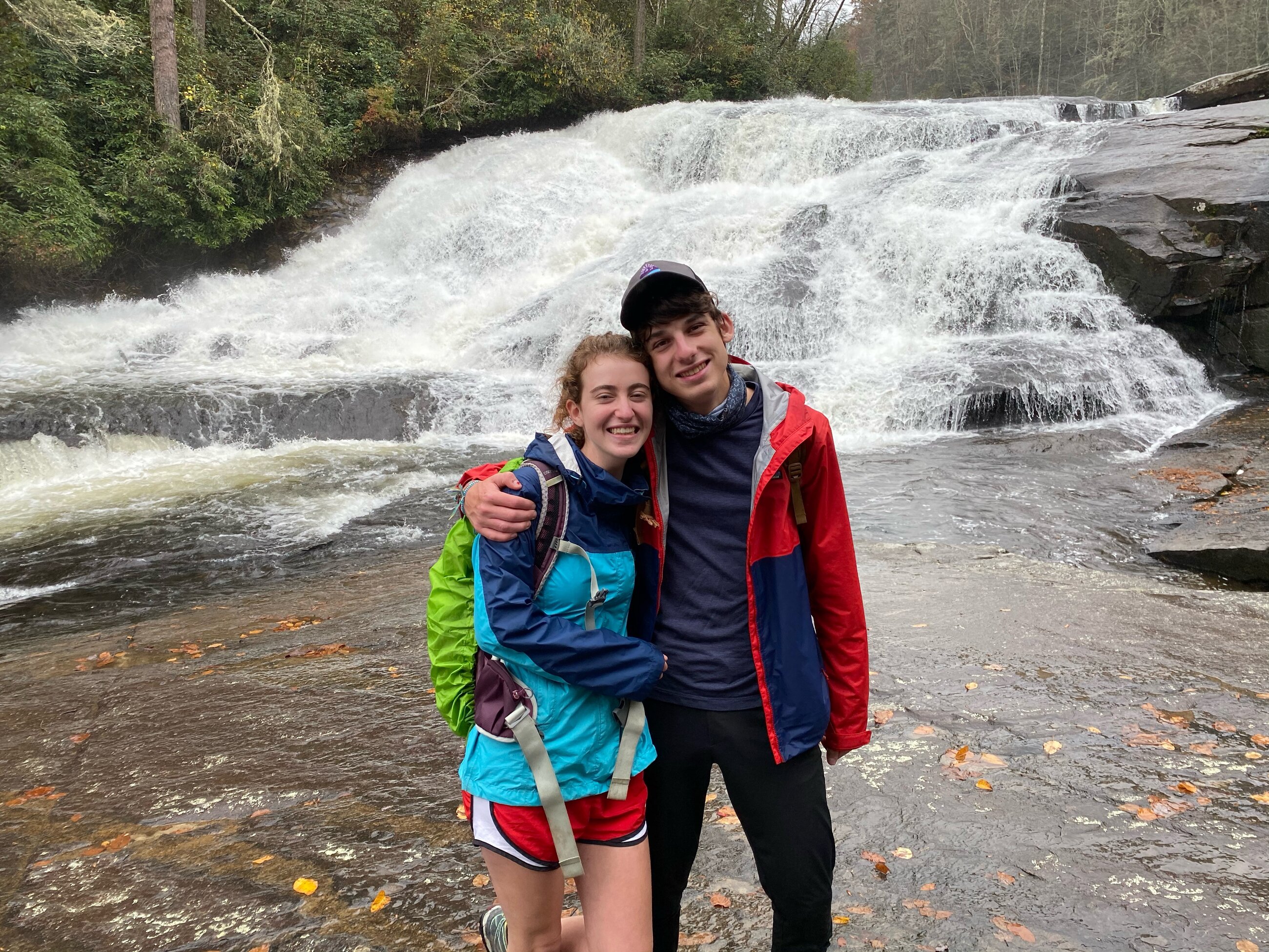 Happy moment on a very rainy hike post-hurricane