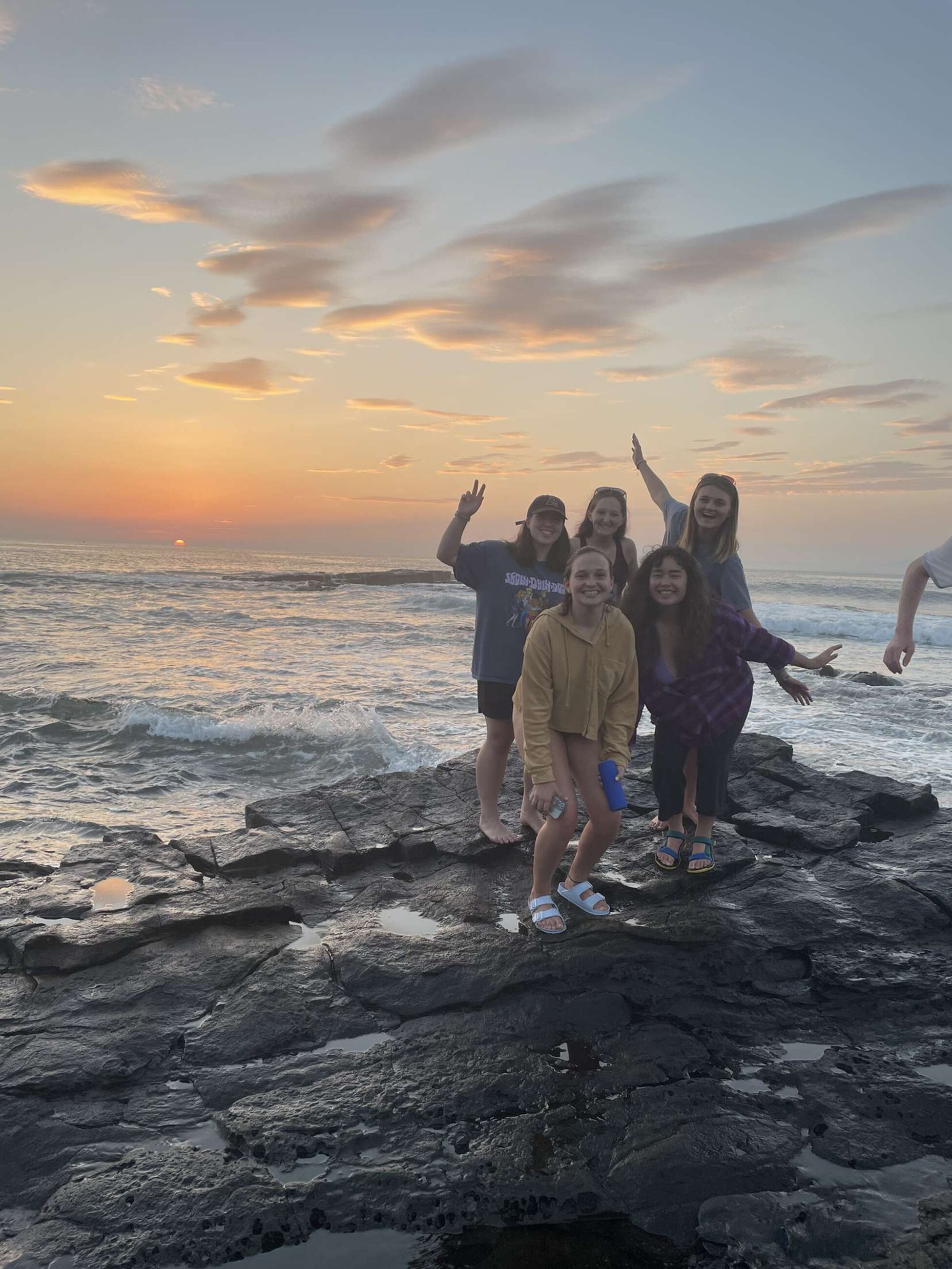 The cliffs at sunset