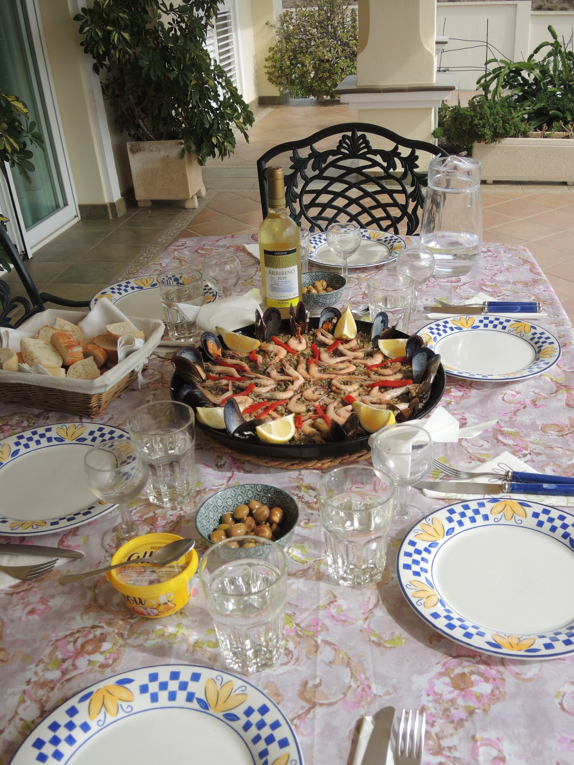 A typical home-cooked lunch - delicious!