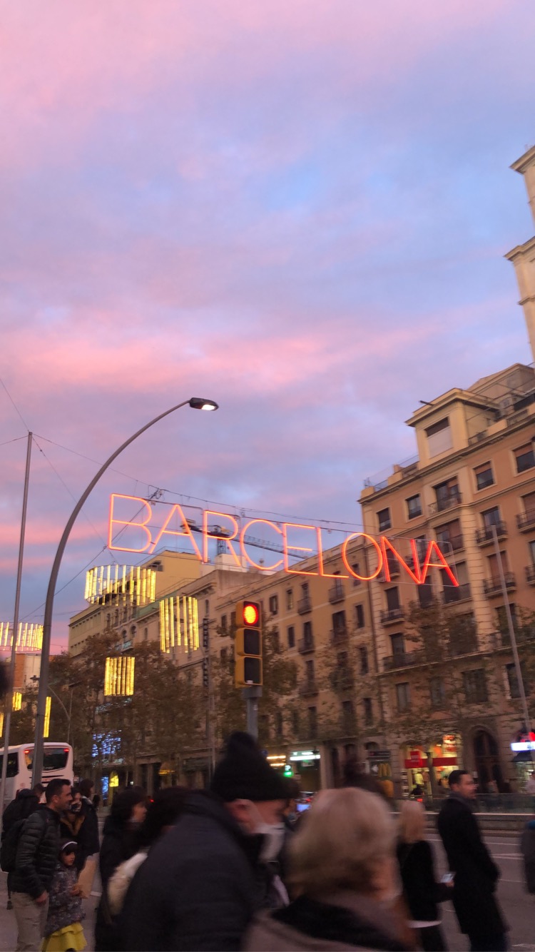 Barcelona at Sunset