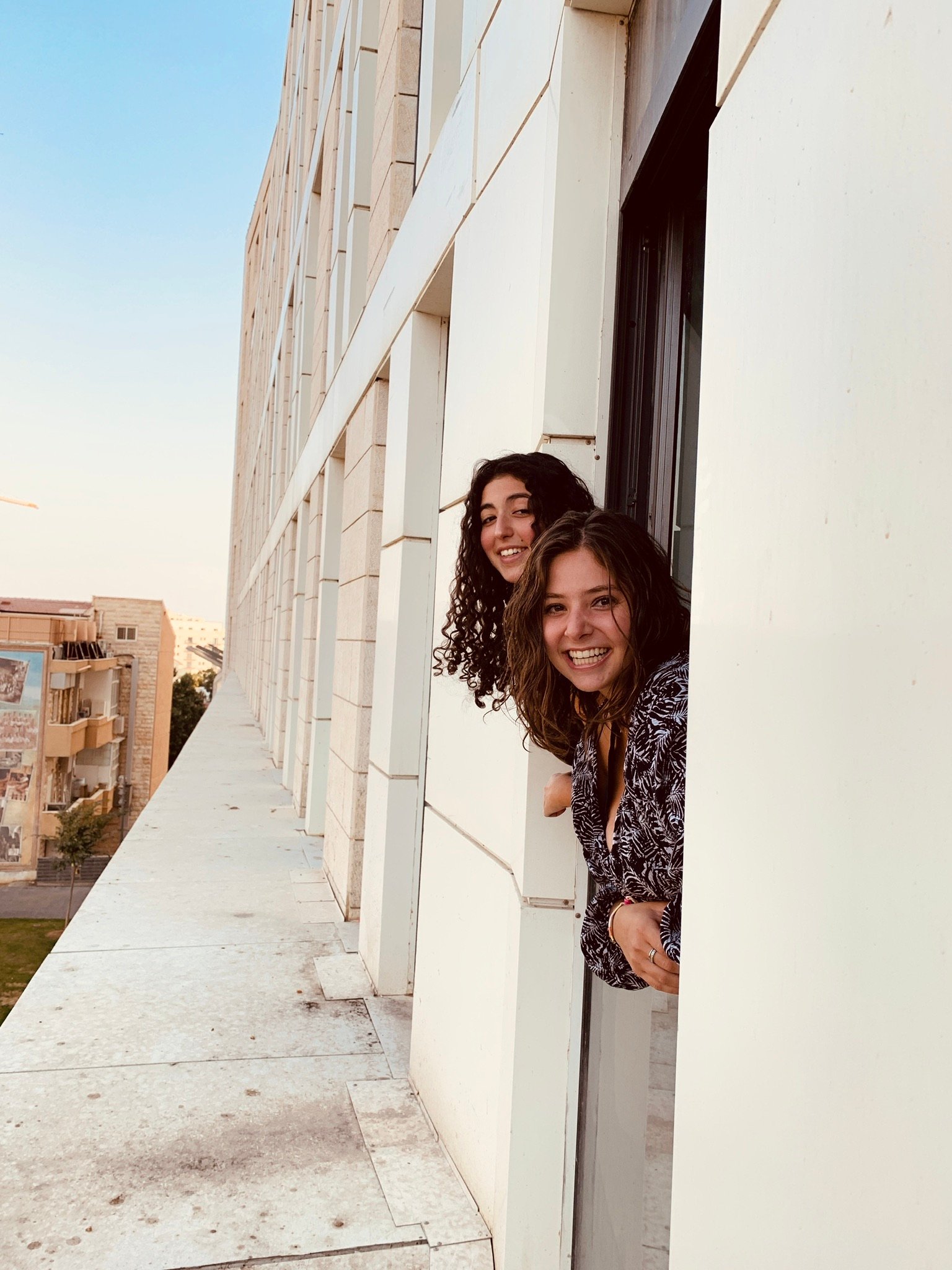 my roommate and i in our apartment in jerusalem on shabbat