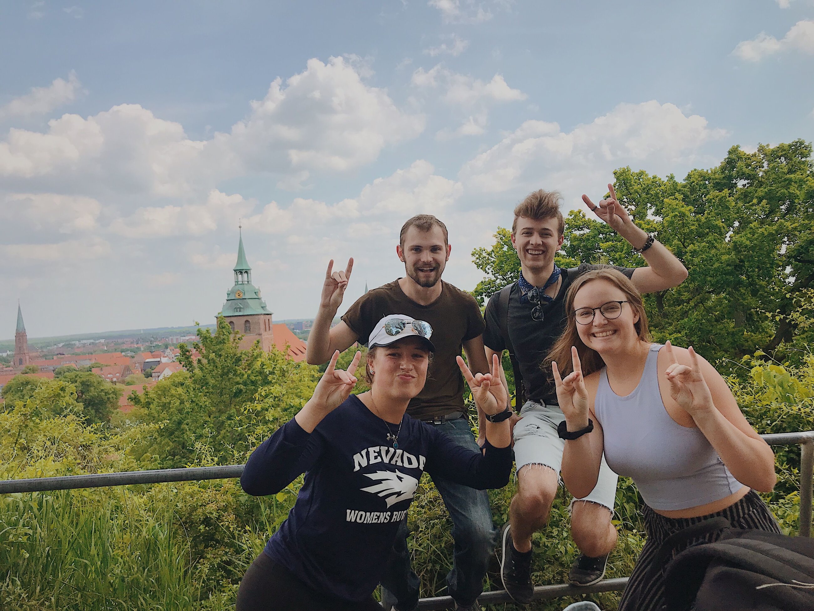 My fellow UNR students abroad (Go Pack!)