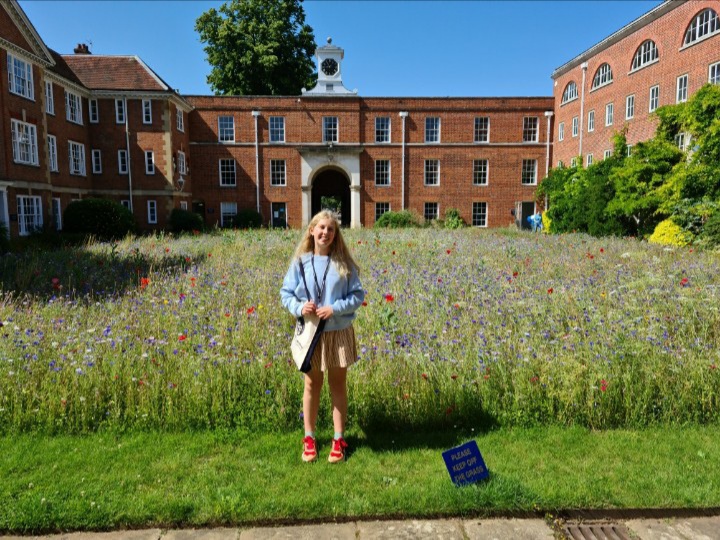 Me in front of my college in Oxford