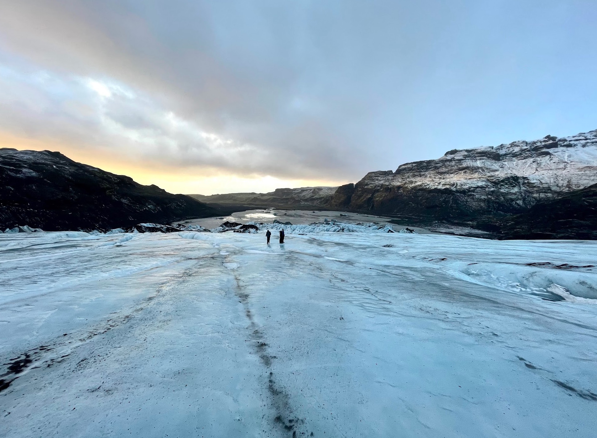 Hiking a glacier