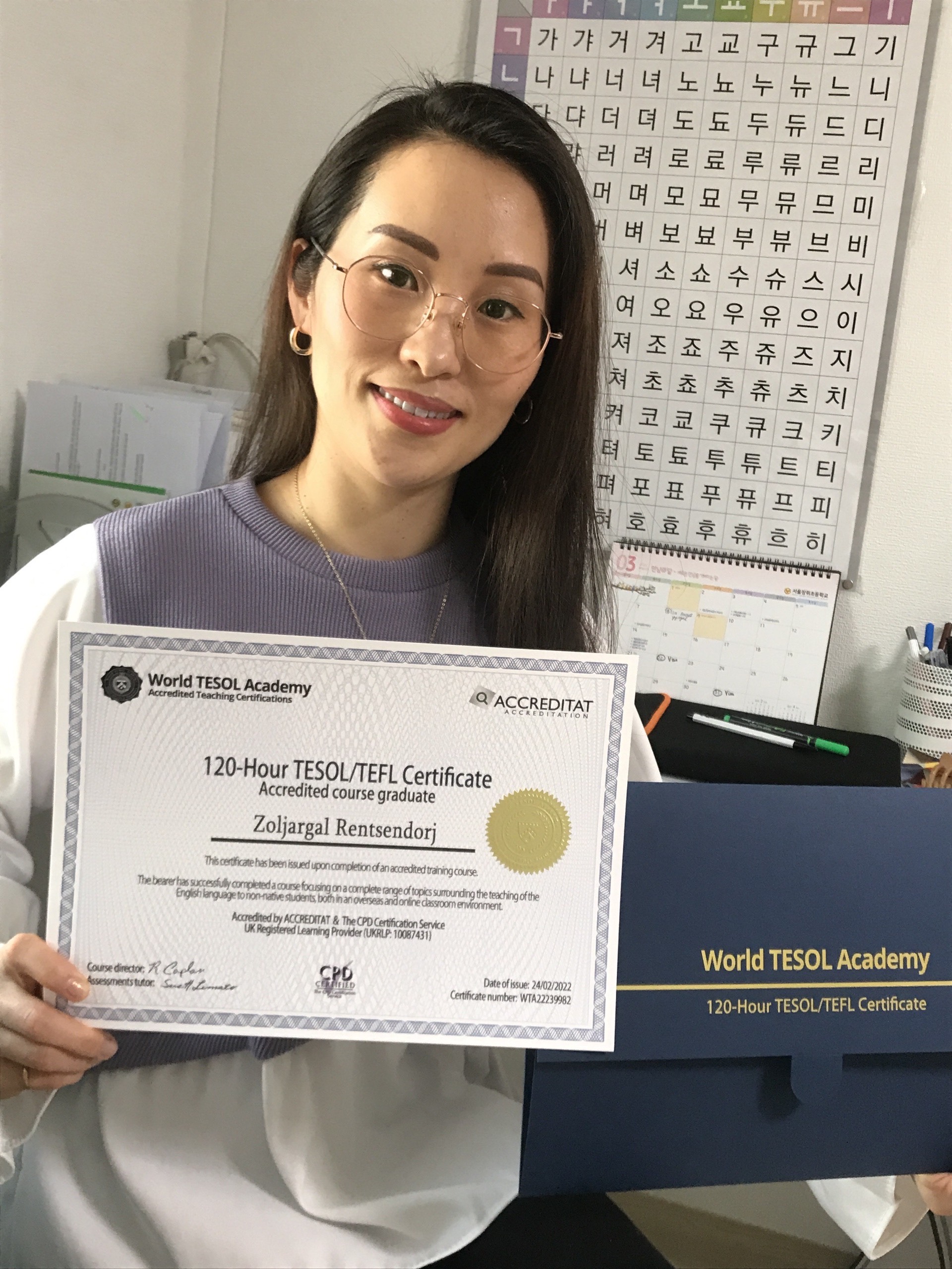 World TESOL Academy Accredited Certificate Owner