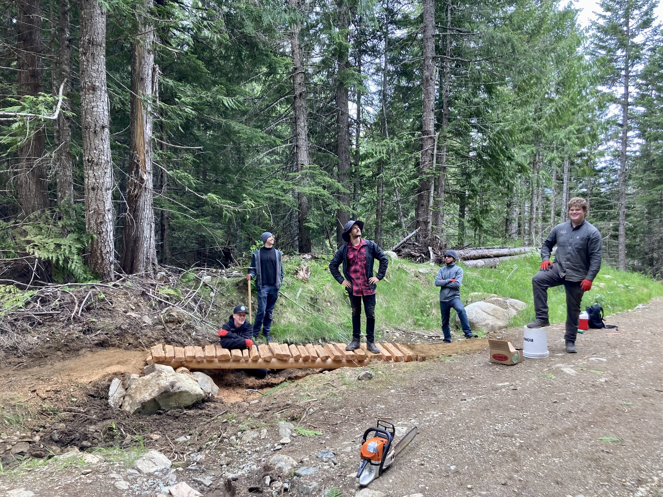 Trail Building - Building Bridge