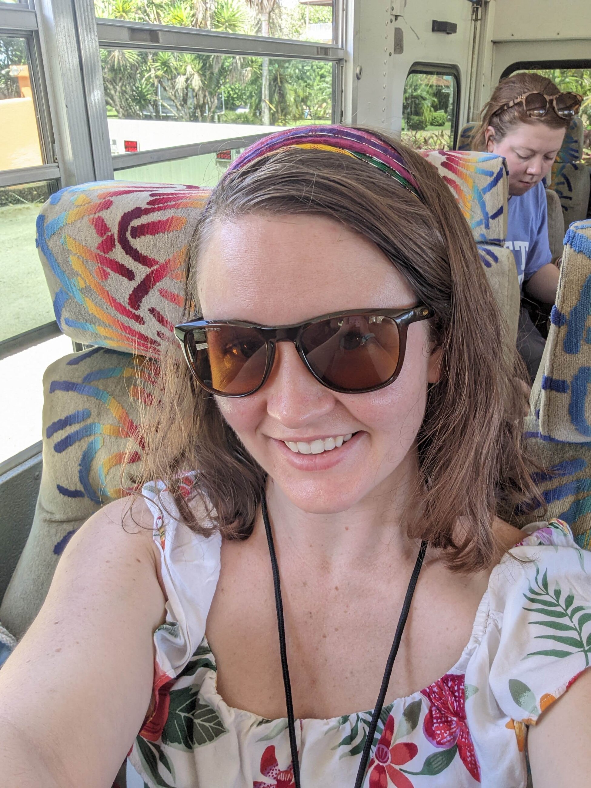 Chilling on the bus on our way to the next adventure!