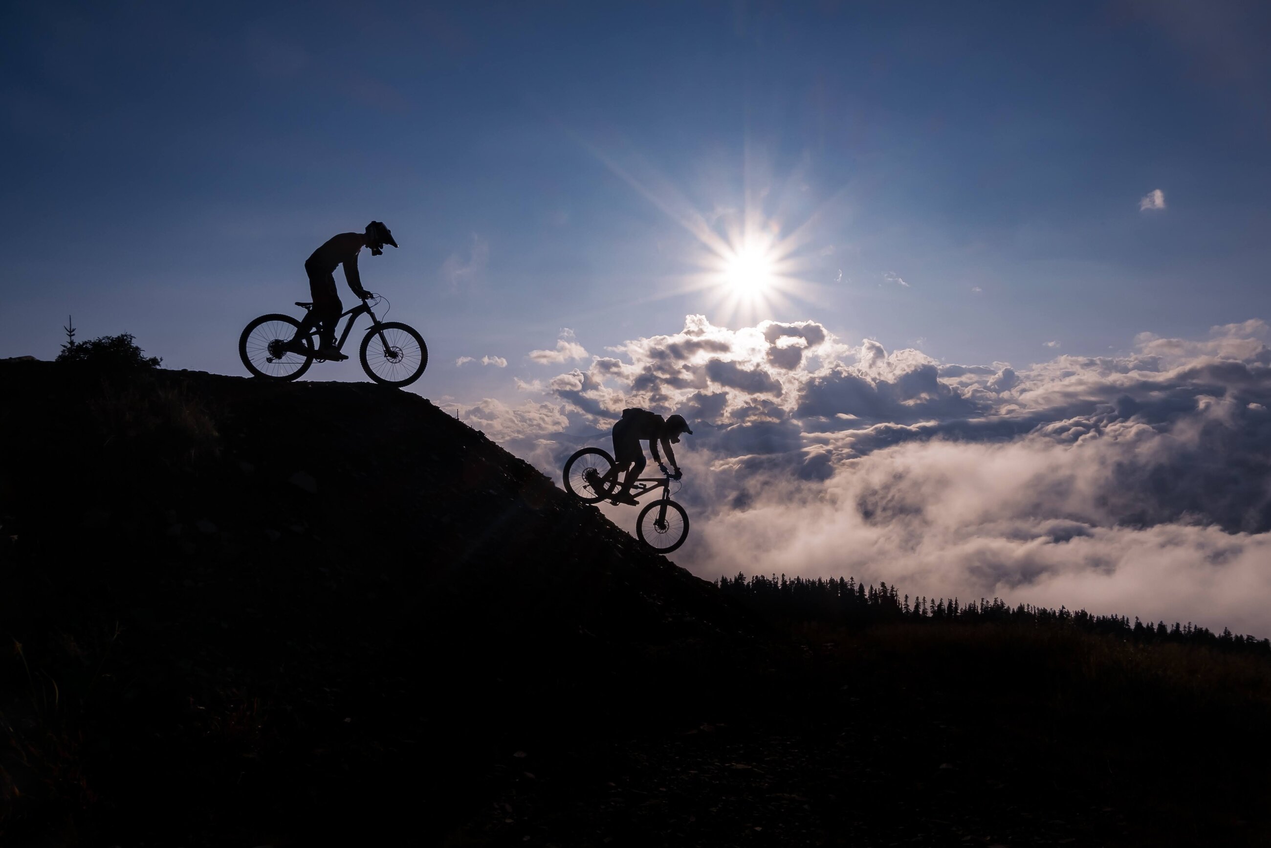 Riding the bike park