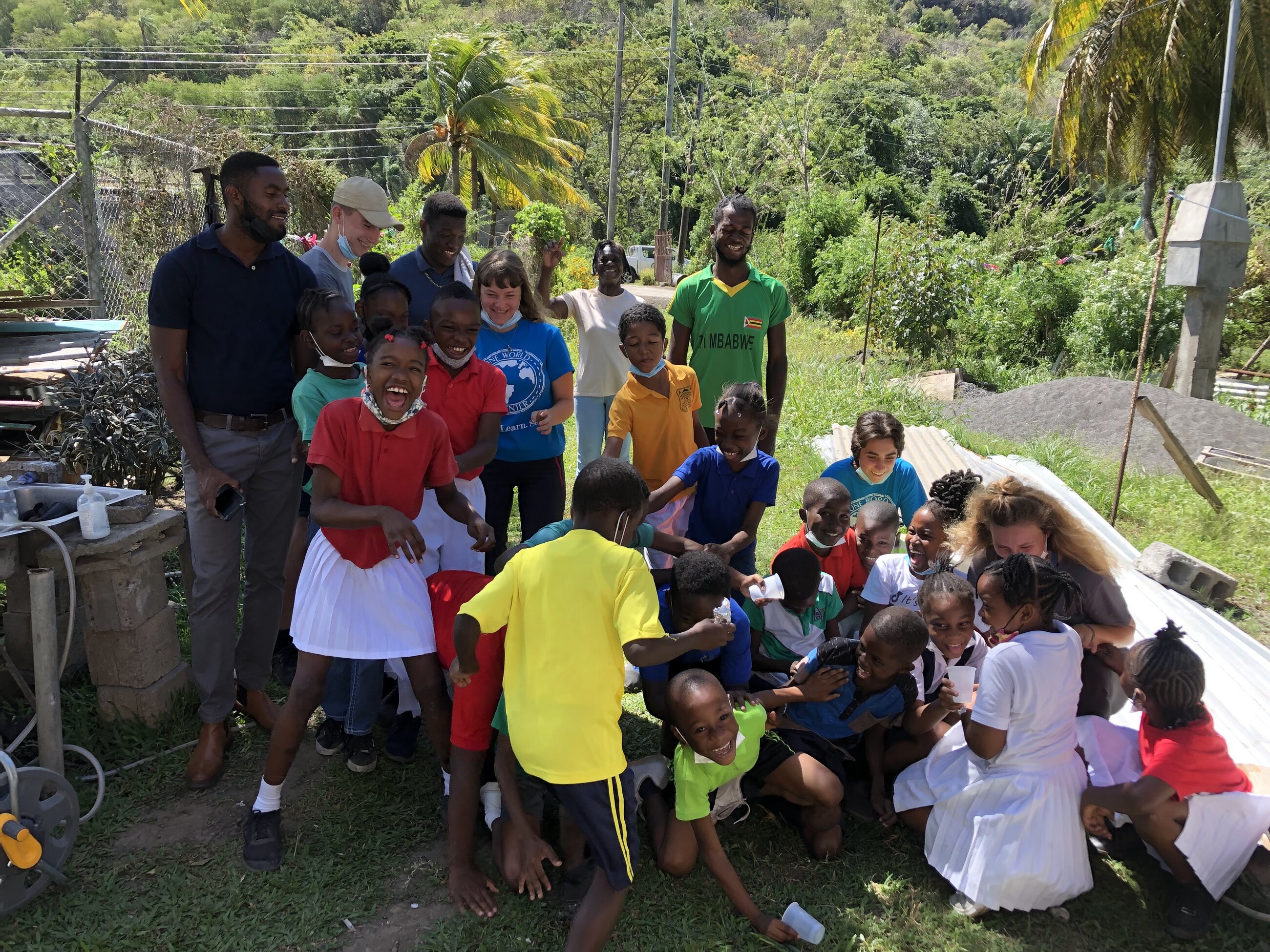 Doing a garden visit with elementary school kids