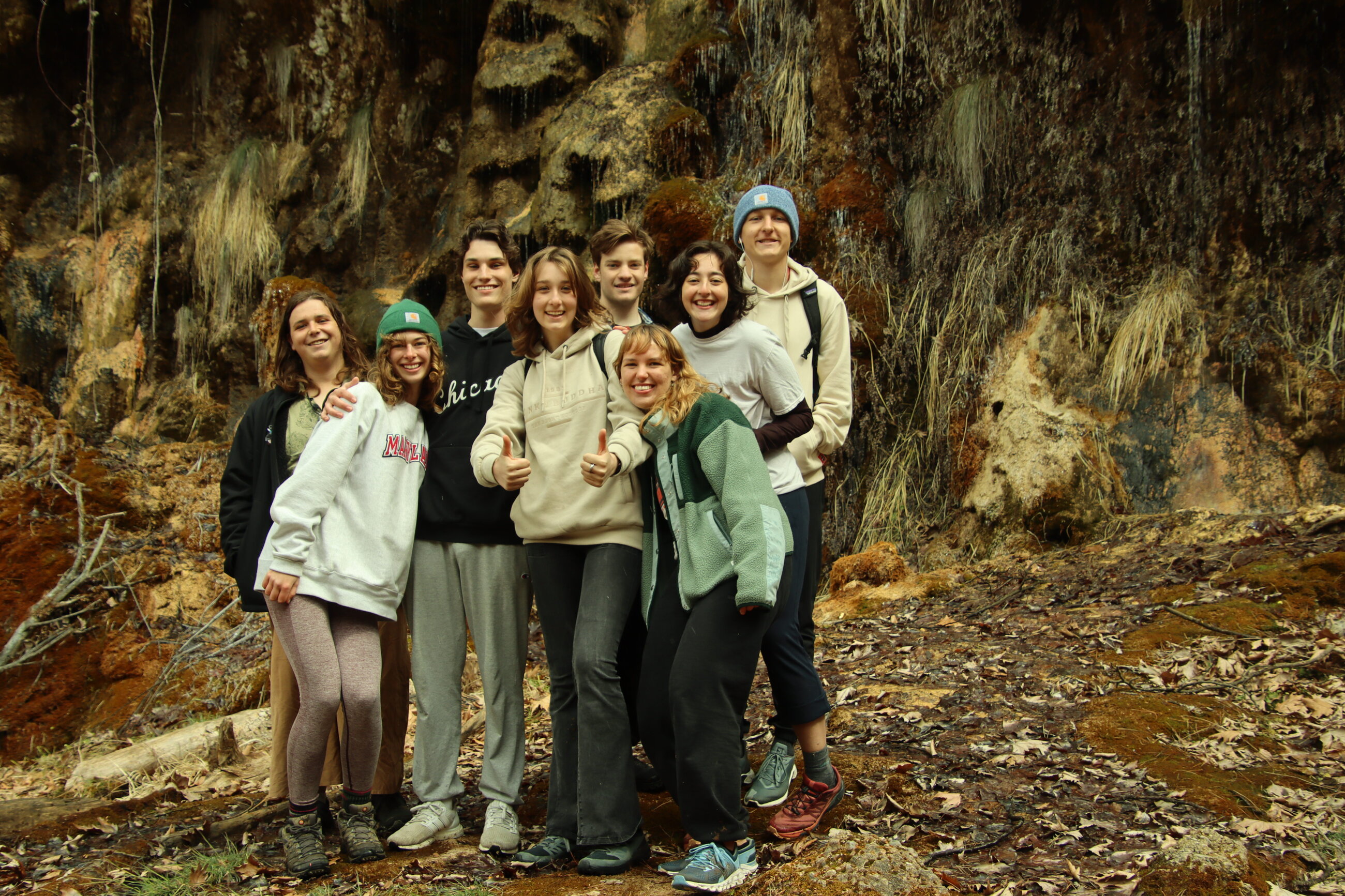 Me and some of my peers at the water source of the permaculture farm we stayed at!:)